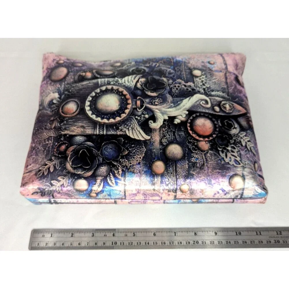 Prima Marketing Large Art Pouch - Multicolor SteamPunk Style, Zipper